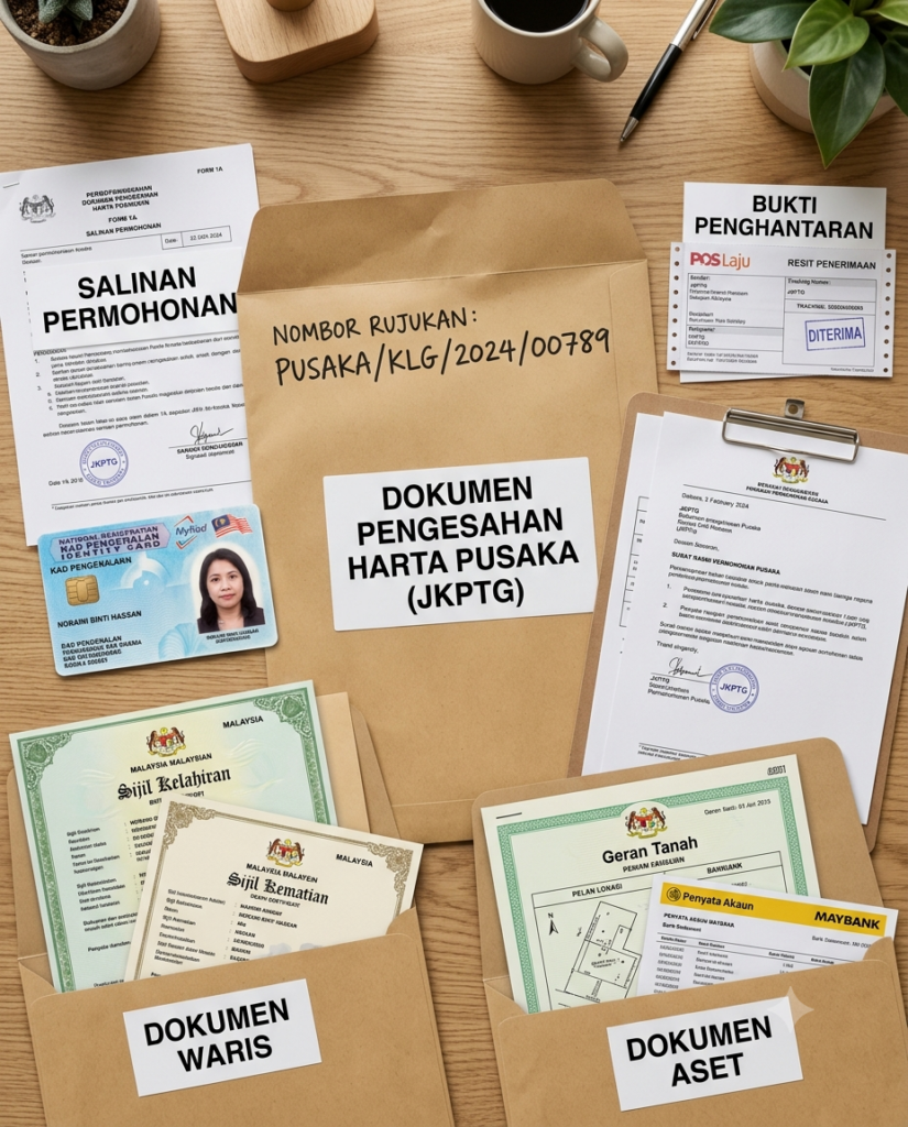 Senarai dokumen untuk surat pindaan permohonan pusaka kecil