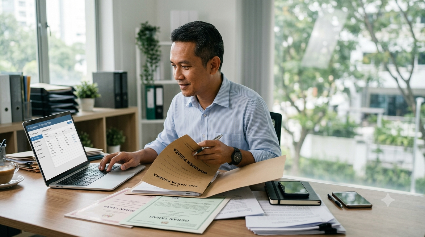 Pemohon menyemak kesilapan permohonan MyLand pusaka kecil selepas dihantar