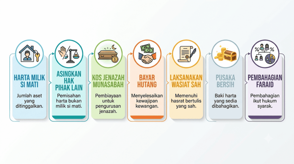 Aliran menentukan pusaka bersih sebelum pembahagian faraid