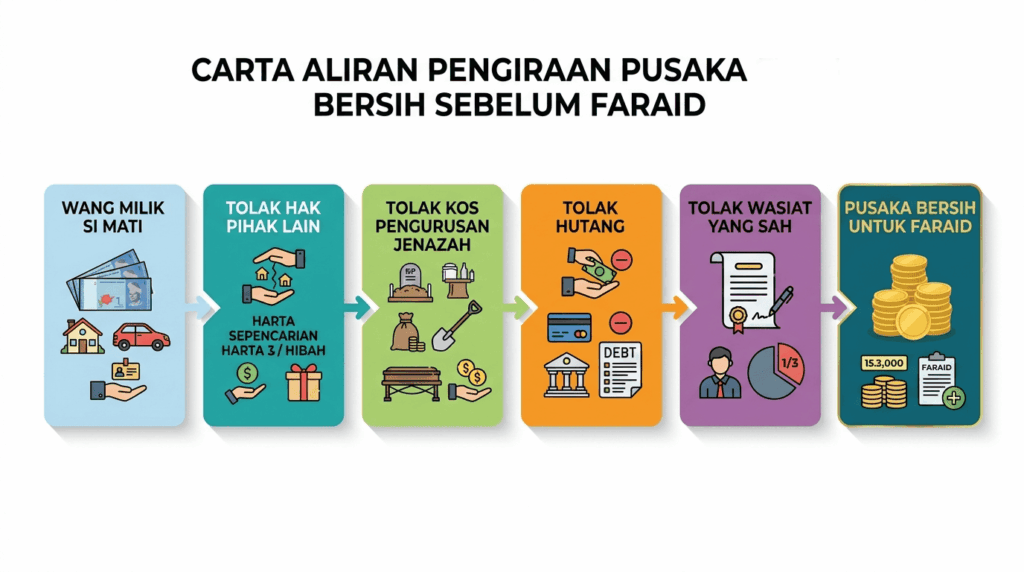 formula pusaka bersih sebelum pengiraan faraid