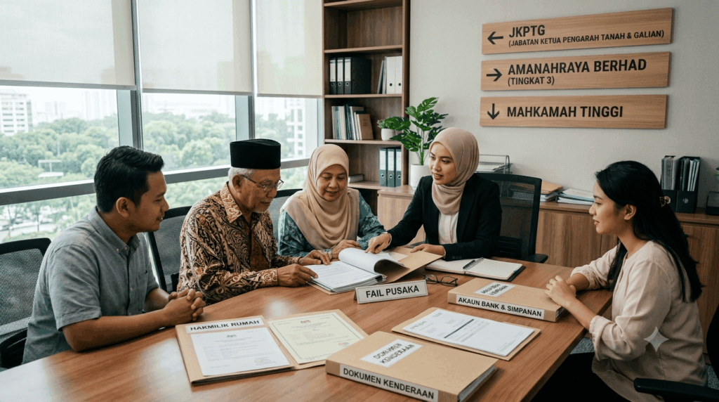 Tempat urus harta pusaka melalui JKPTG, Amanah Raya atau Mahkamah Tinggi