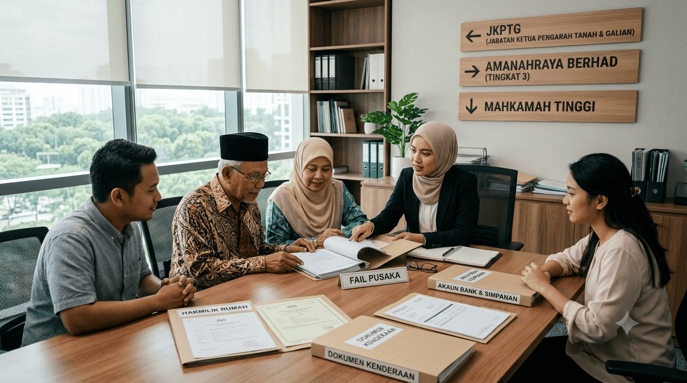 Tempat urus harta pusaka melalui JKPTG, Amanah Raya atau Mahkamah Tinggi