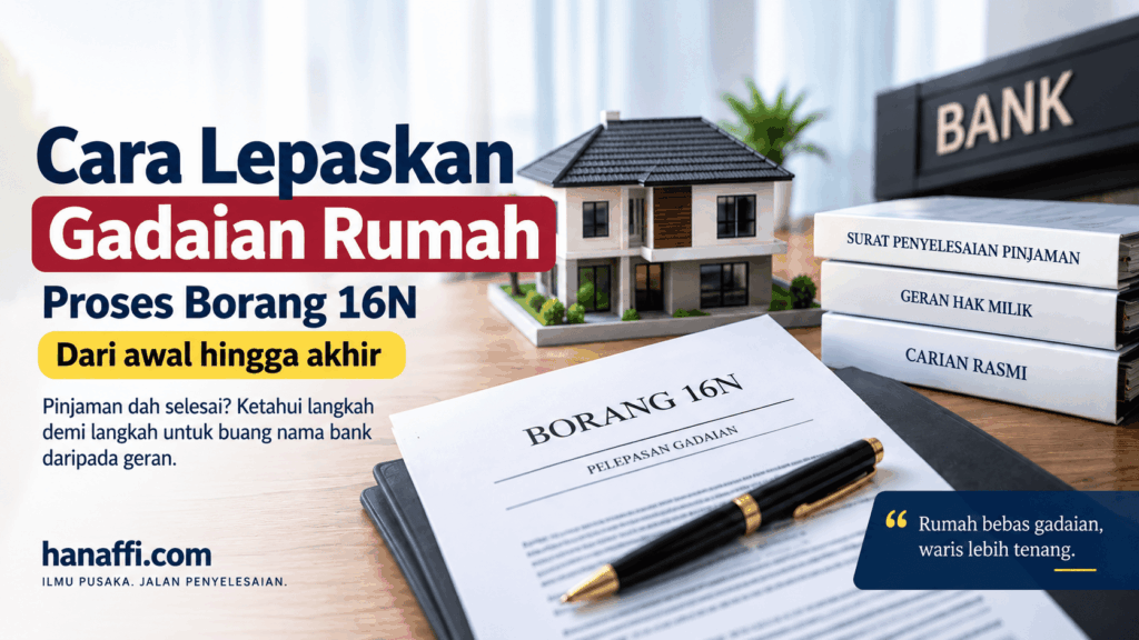 Dokumen geran rumah dan proses pelepasan gadaian Borang 16N
