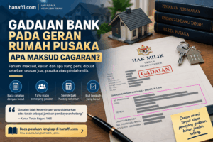 Waris menyemak catatan gadaian bank pada geran rumah pusaka