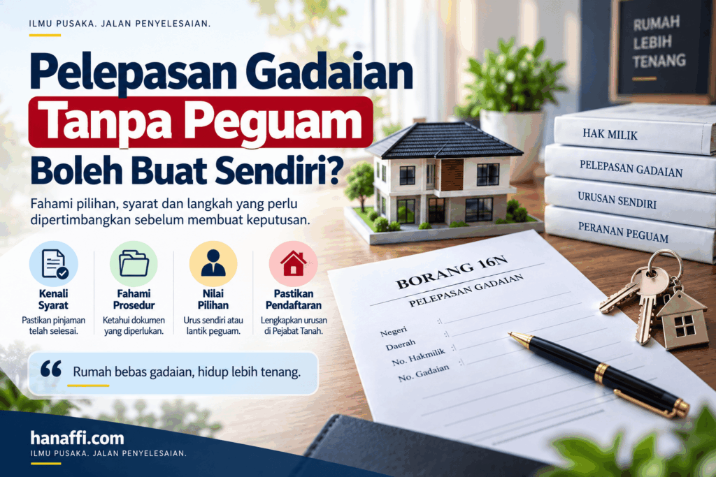 Pemilik rumah membandingkan pilihan urus sendiri atau lantik peguam untuk pelepasan gadaian