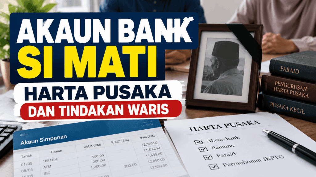 Akaun bank si mati sebagai harta pusaka dan tindakan waris