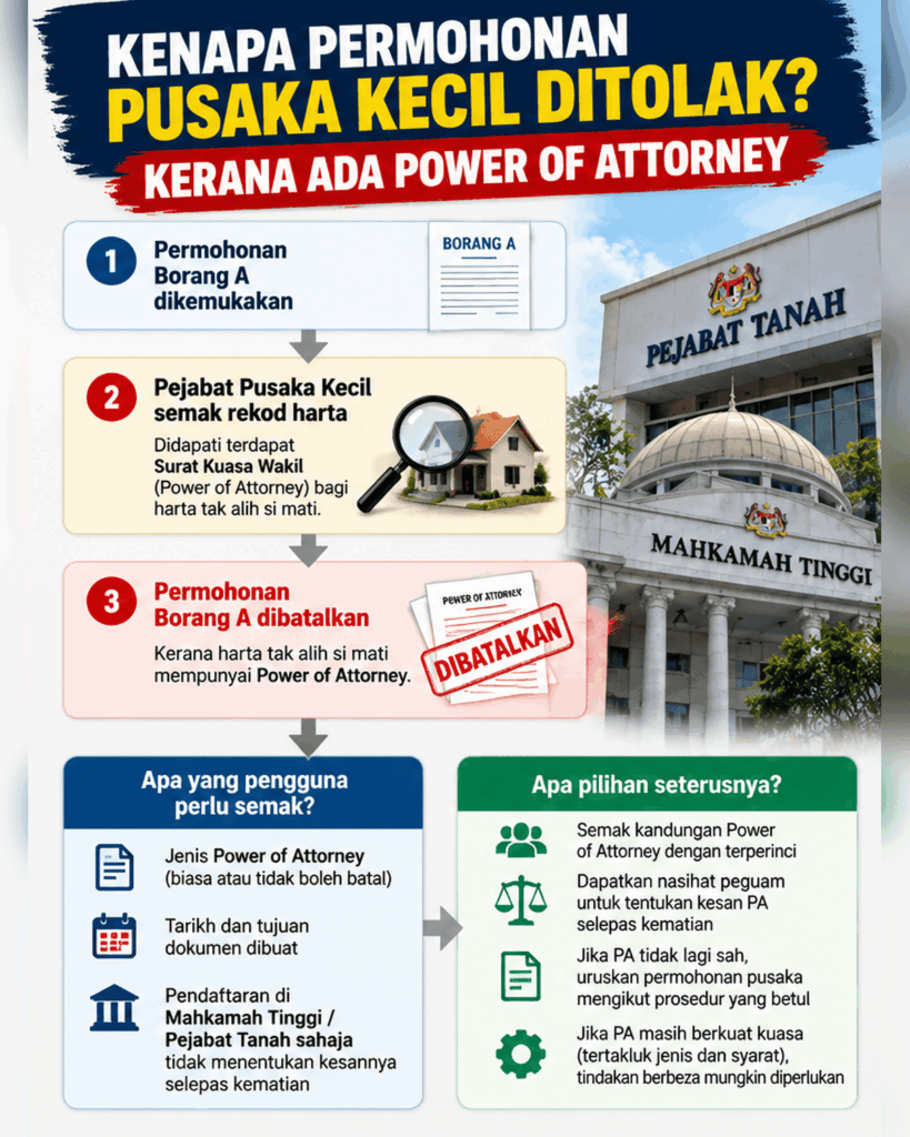 Carta beza Power of Attorney boleh batal dan tidak boleh batal dalam urusan pusaka