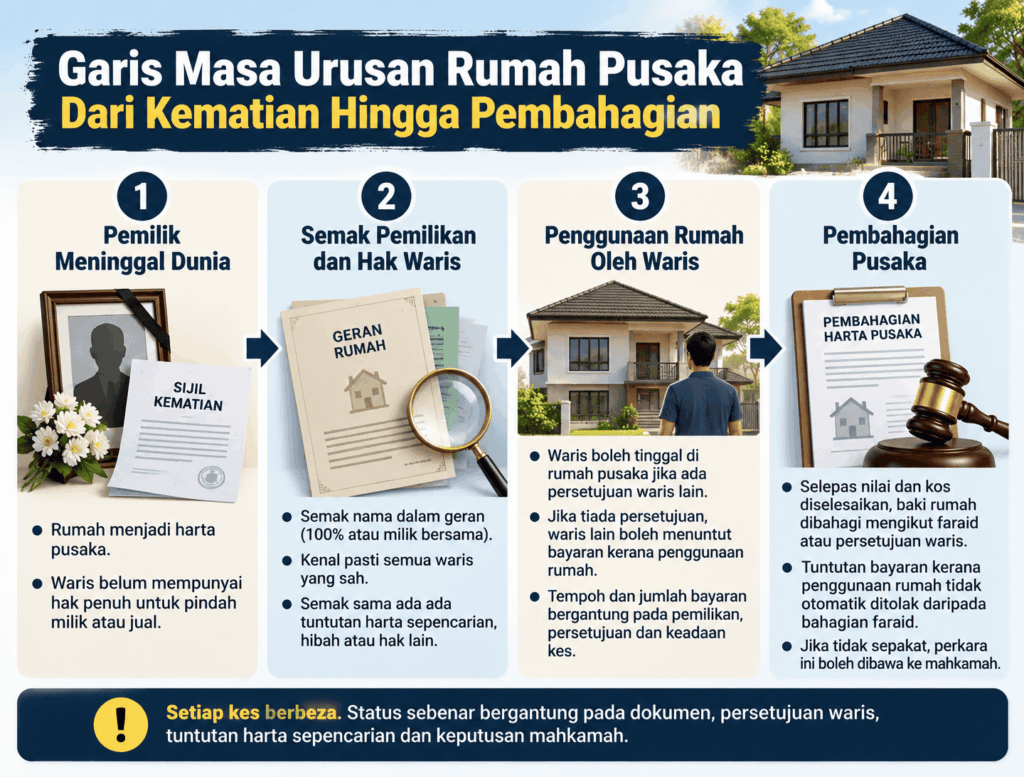 Perbezaan hak faraid penggunaan rumah dan tuntutan sewa rumah pusaka