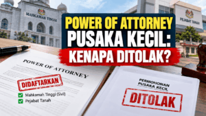 Dokumen Power of Attorney, geran tanah dan fail Pusaka Kecil untuk semakan selepas kematian